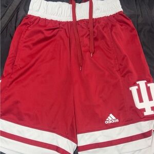adidas Red and White Athletic Shorts